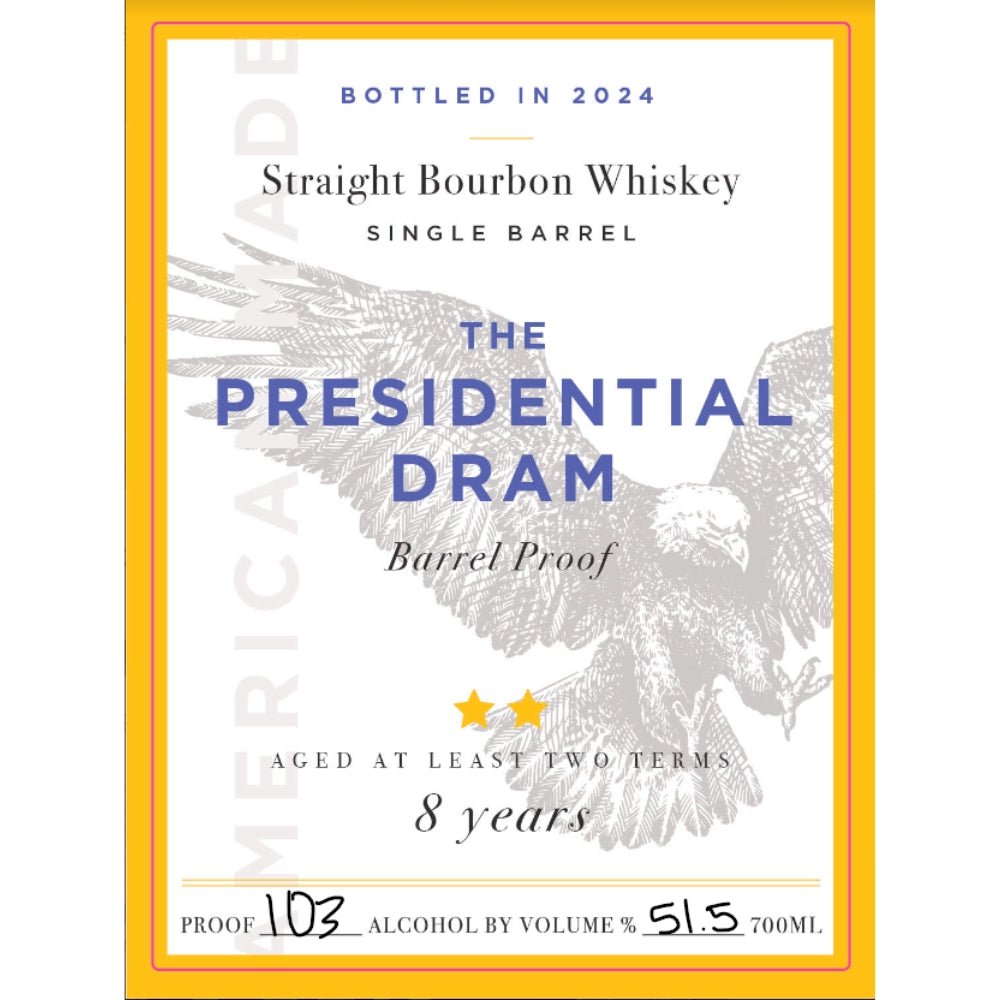 The Presidential Dram 8 Year Old Bourbon 2024 Release Bourbon Proof & Wood Ventures   