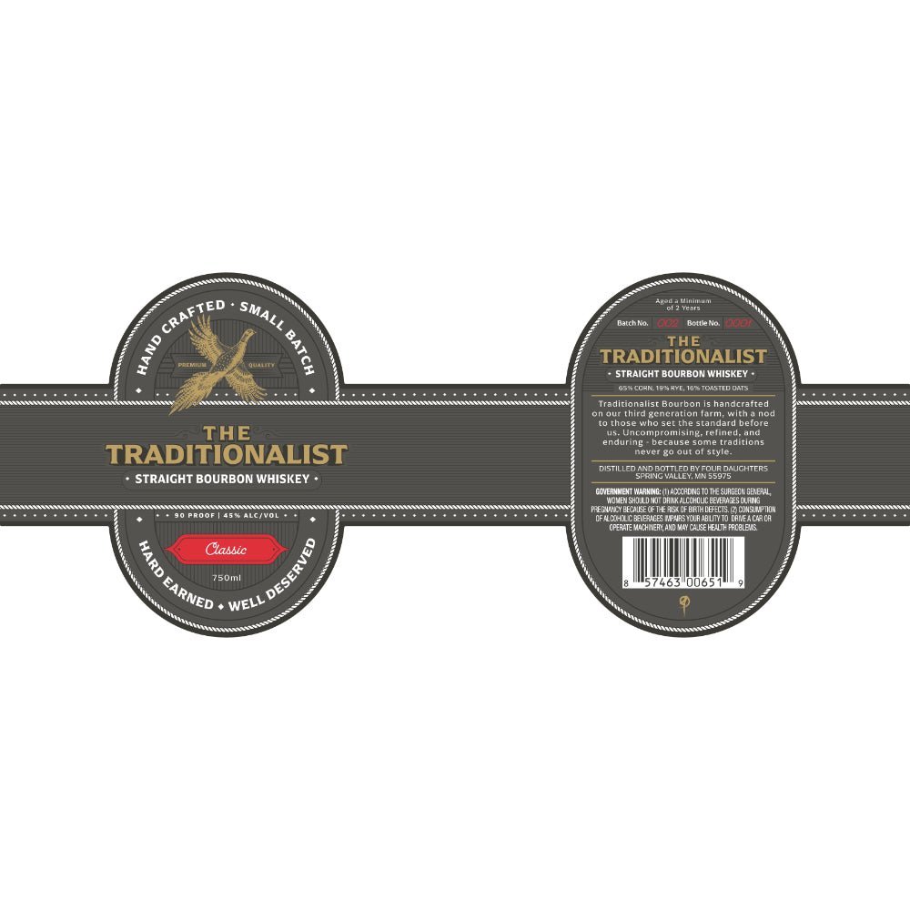 The Traditionalist Classic Straight Bourbon Bourbon Four Daughters   