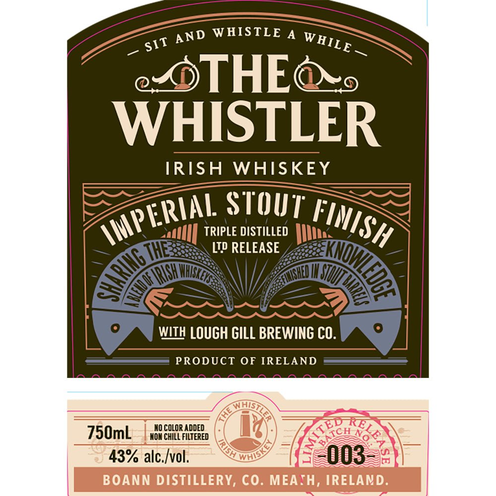 The Whistler Imperial Stout Cask Finish With Lough Gill Brewing Irish whiskey The Whistler Irish Whiskey   