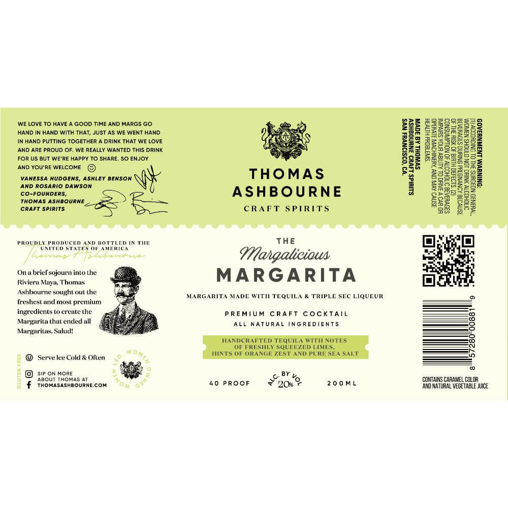 Thomas Ashbourne The Margalicious Margarita by Vanessa Hudgens 4PK Cans Ready-To-Drink Cocktails Thomas Ashbourne Craft Spirits