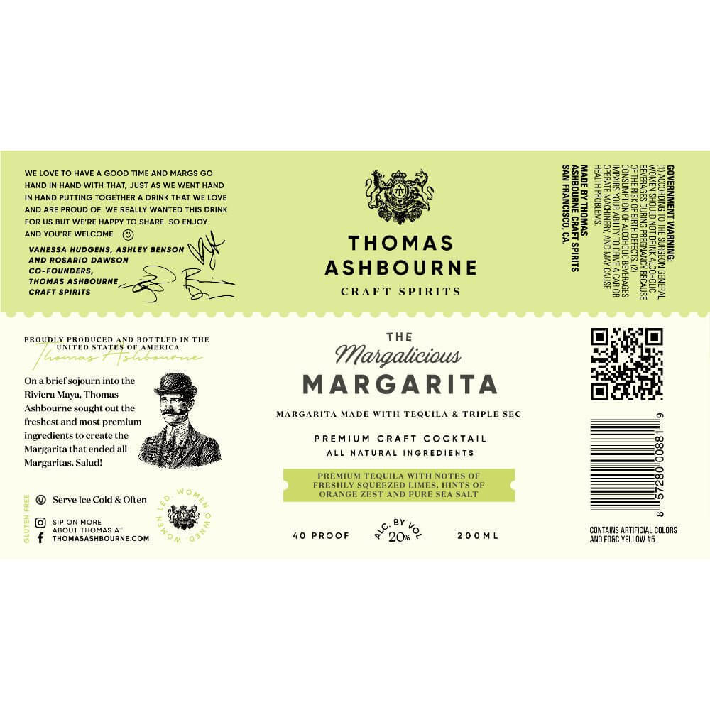 Thomas Ashbourne The Margalicious Margarita by Vanessa Hudgens Ready-To-Drink Cocktails Thomas Ashbourne Craft Spirits