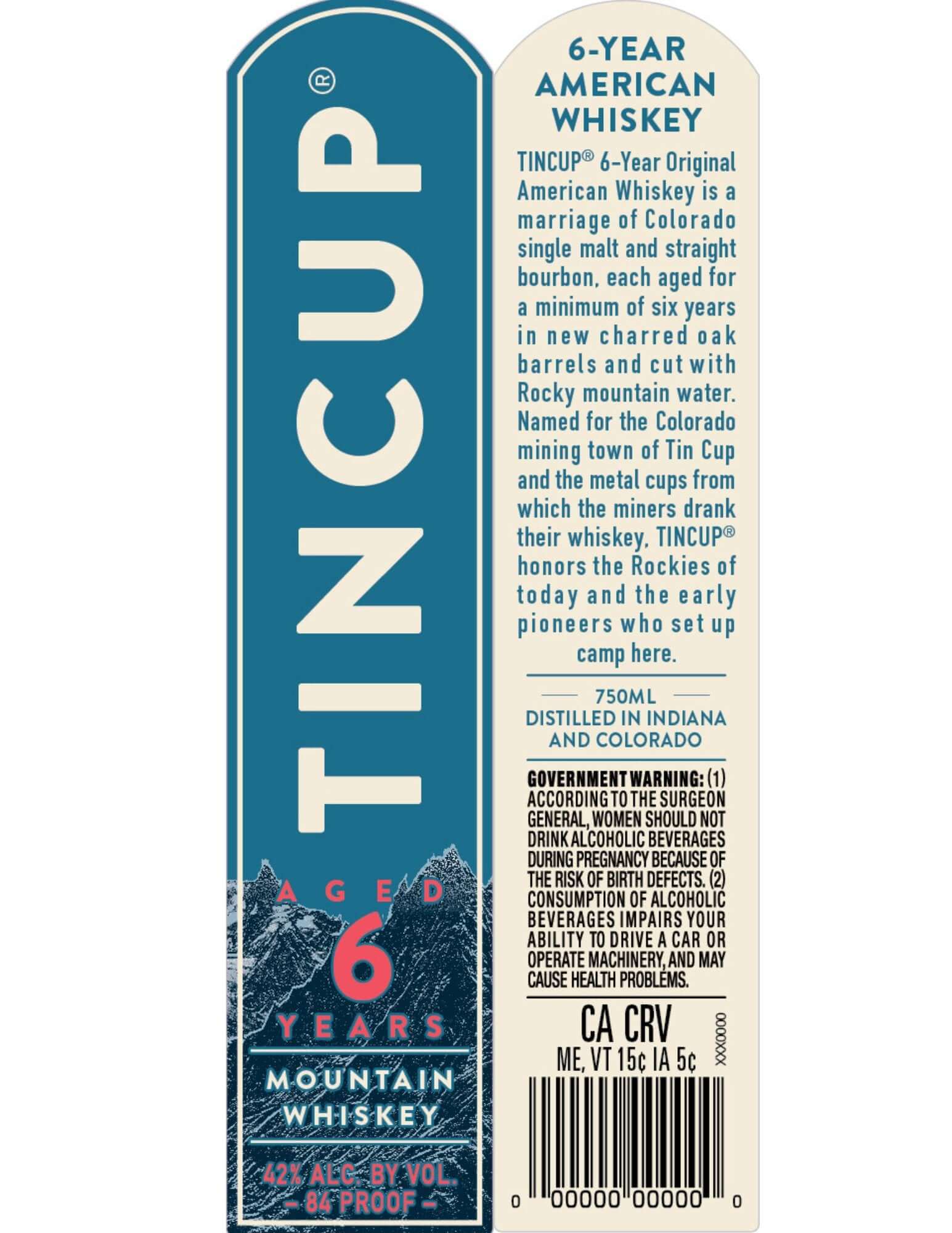 Tincup 6 Year American Whiskey  Tincup Whiskey   