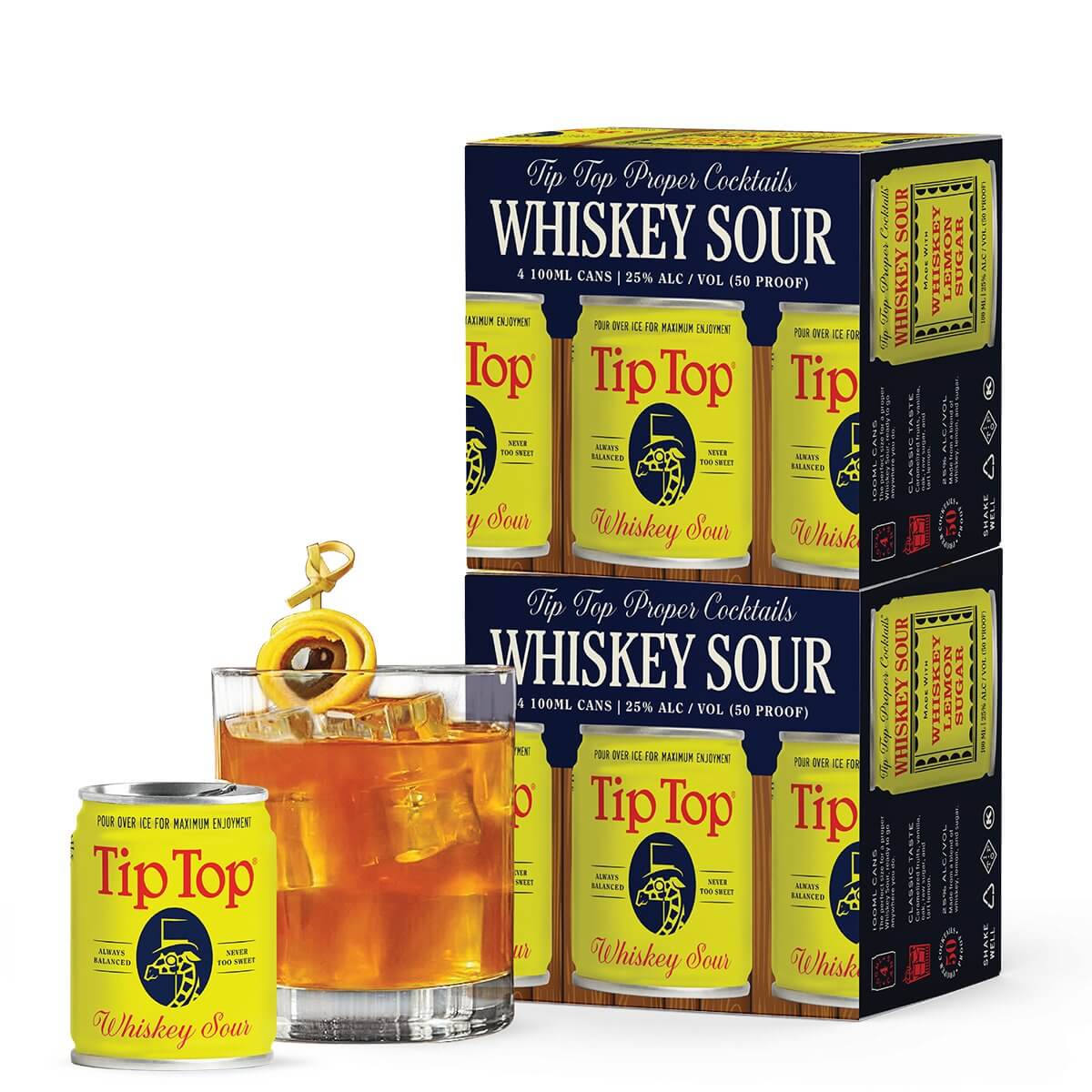 Tip Top Cocktails Whiskey Sour Beverages Tip Top Proper Cocktails 8-Pack  