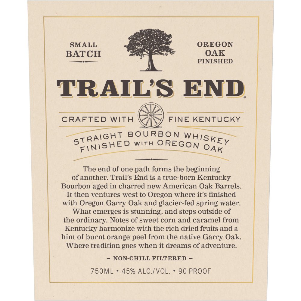 Trail’s End Straight Bourbon Finished With Oregon Oak Bourbon Trail's End   