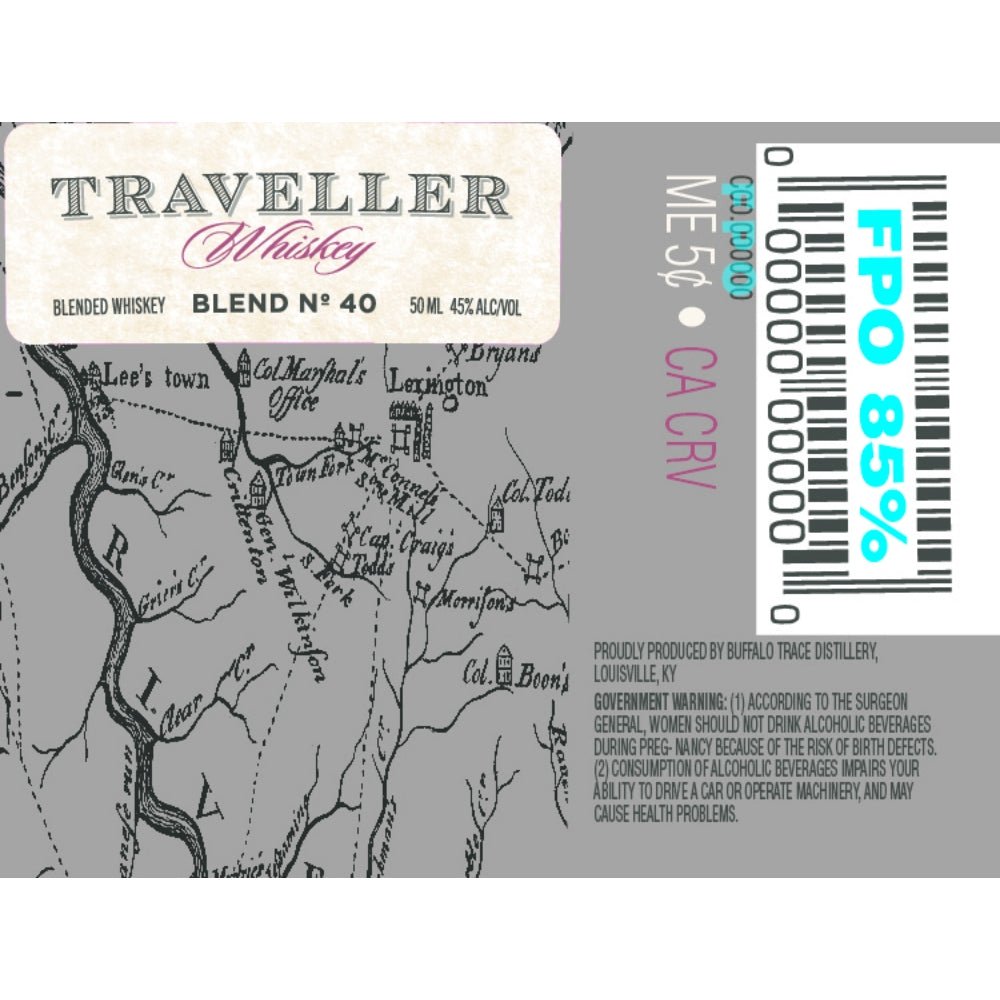 Traveller Whiskey by Chris Stapleton & Buffalo Trace 50ml Blended Whiskey The Traveller Whiskey   