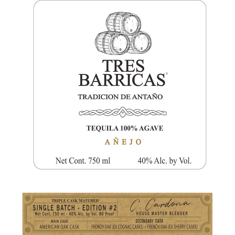 Tres Barricas Single Batch Anejo Edition #2 Tequila Tres Barricas