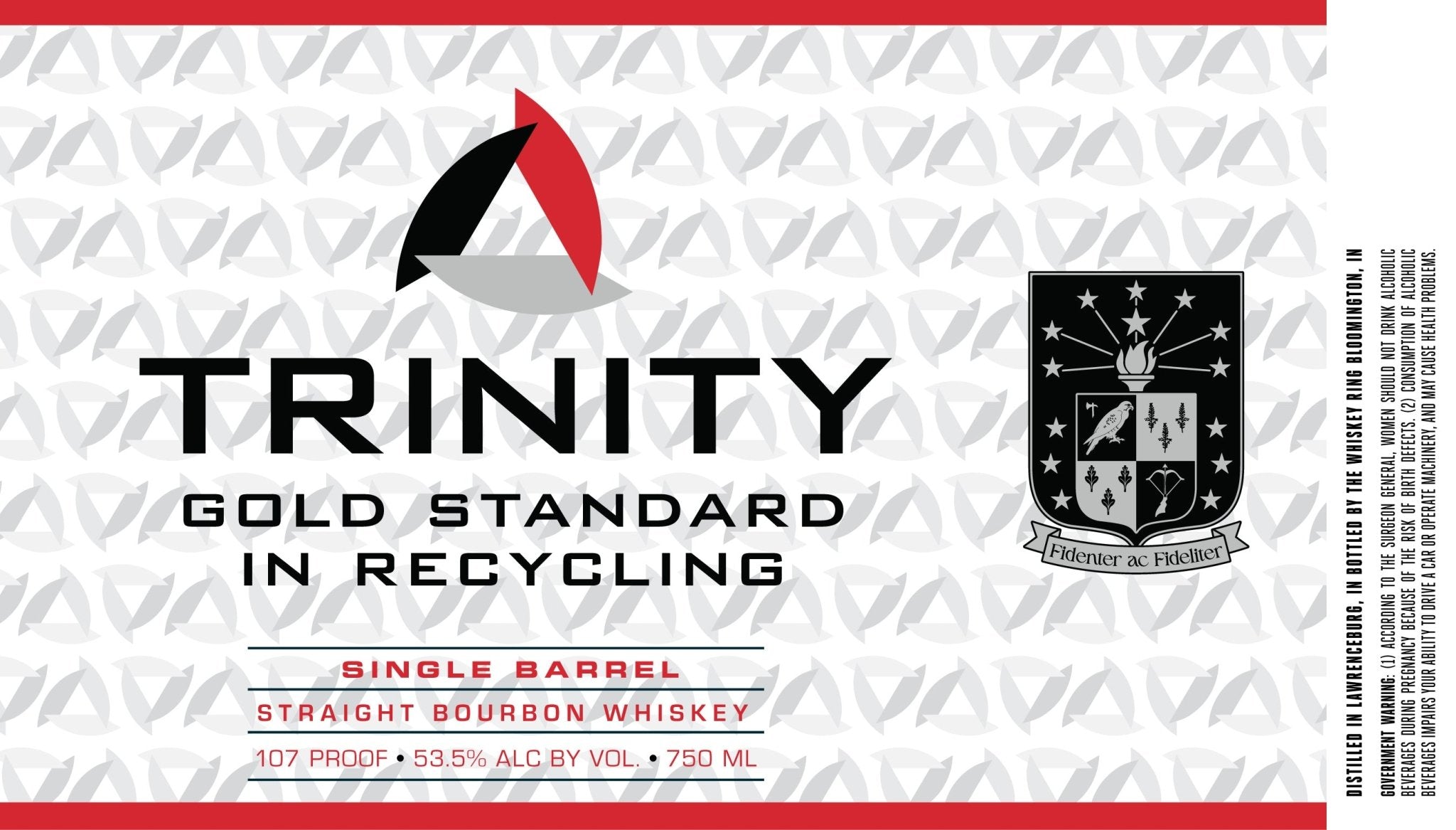 Trinity Single Barrel Straight Bourbon Whiskey 107 Proof Bourbon Whiskey Trinity   