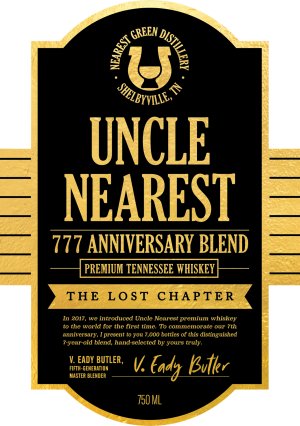 Uncle Nearest 777 Anniversary Blend The Lost Chapter Tennessee Whiskey Uncle Nearest   