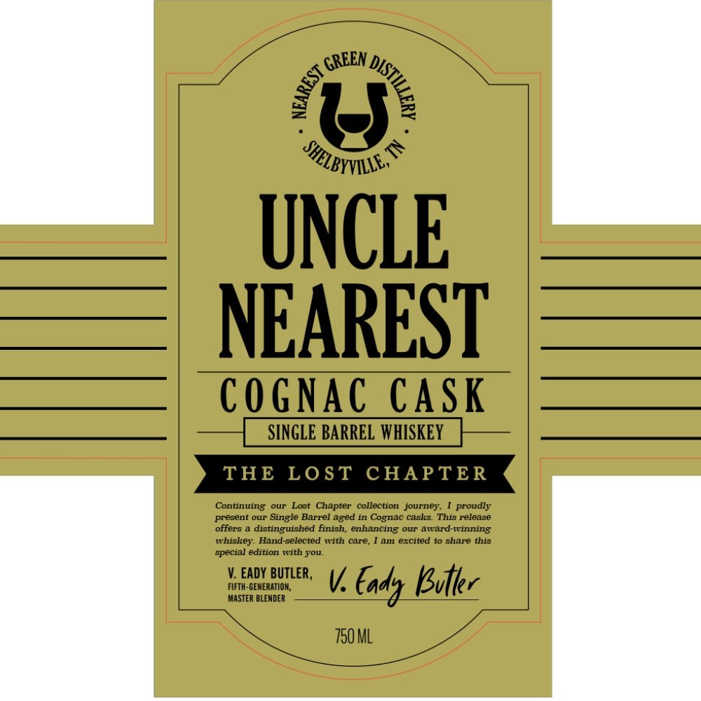 Uncle Nearest Cognac Cask Single Barrel The Lost Chapter American Whiskey Uncle Nearest   