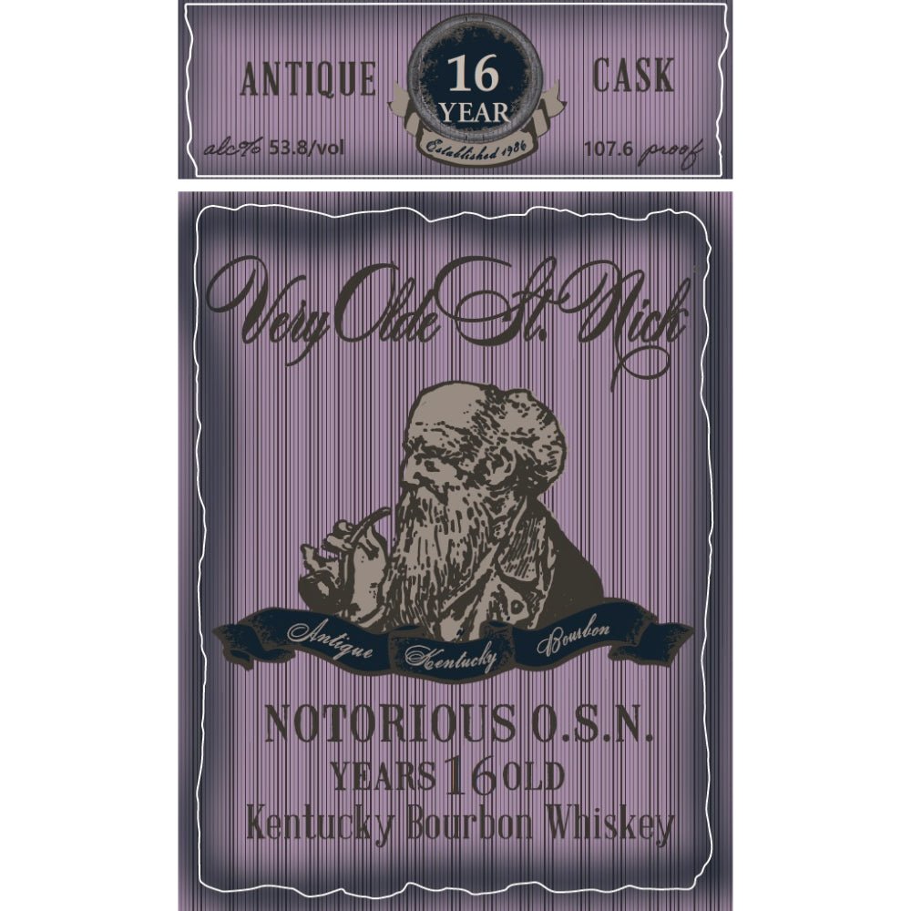 Very Olde St. Nick Notorious O.S.N. 16 Year Old Kentucky Bourbon Bourbon Olde St. Nick   