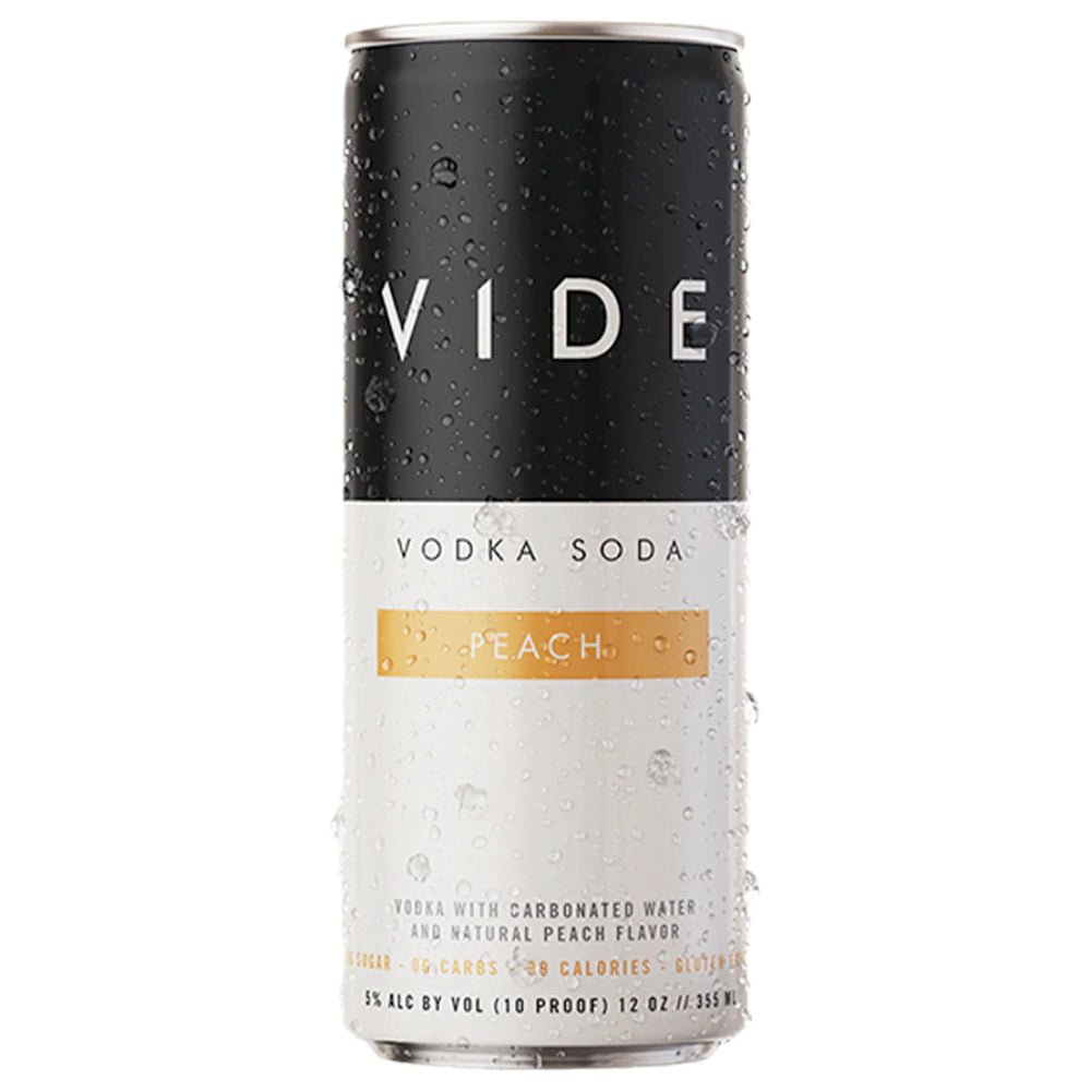 VIDE Peach Vodka Soda 4PK Hard Seltzer VIDE   