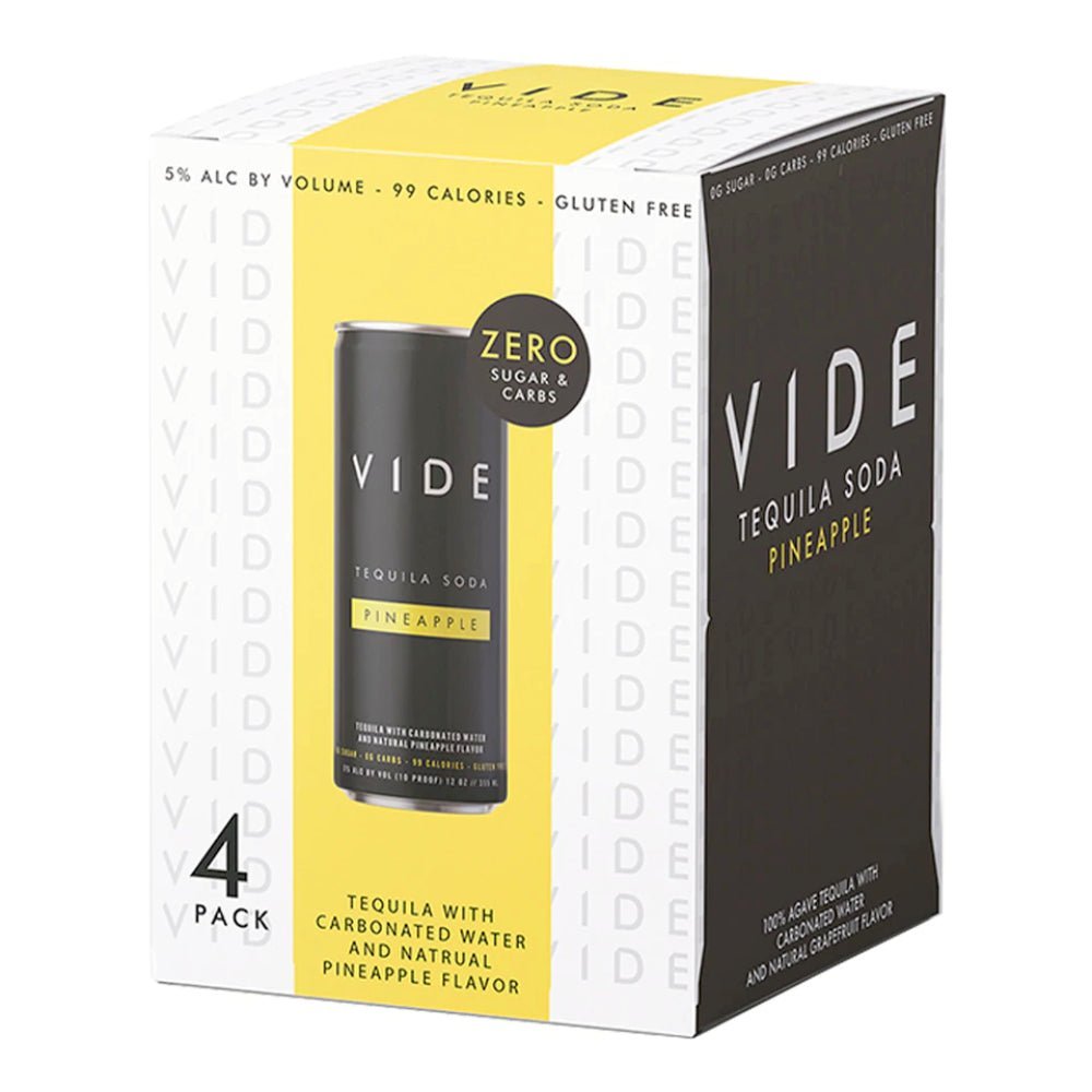 VIDE Pineapple Tequila Soda 4PK Hard Seltzer VIDE   