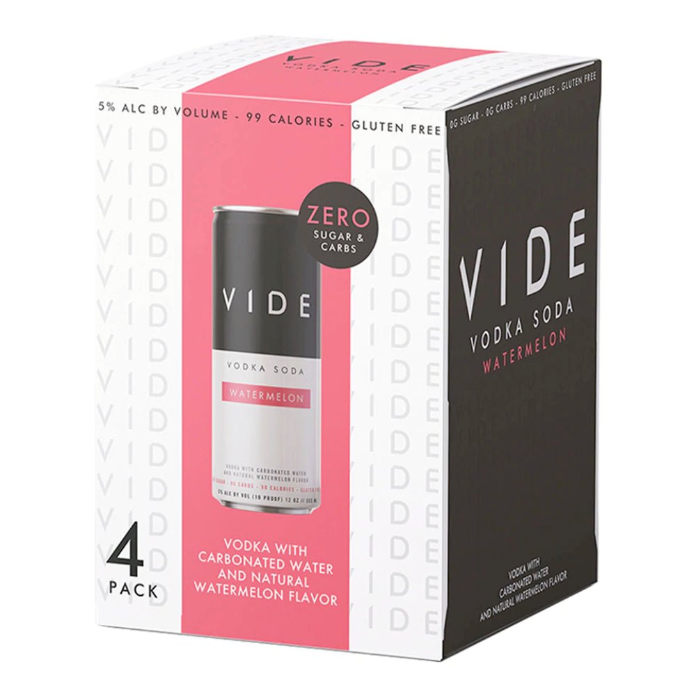 VIDE Watermelon Vodka Soda 4PK Hard Seltzer VIDE   