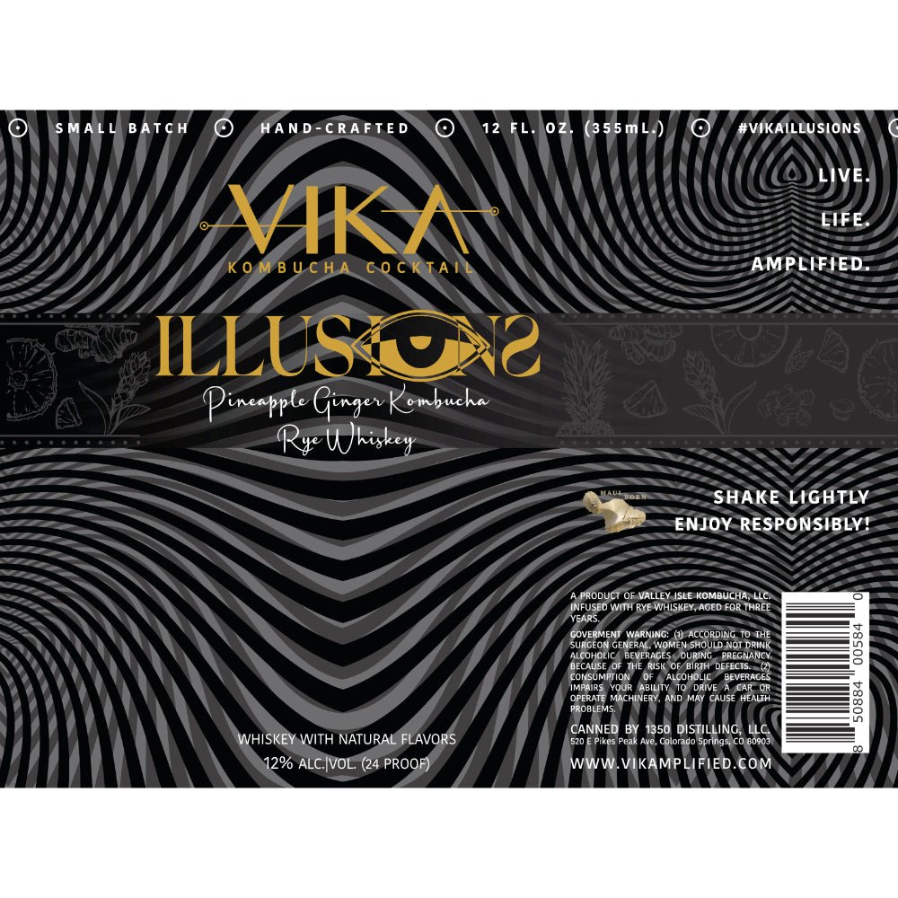 Vika Kombucha Cocktail Illusions Canned Cocktails Valley Isle Kombucha