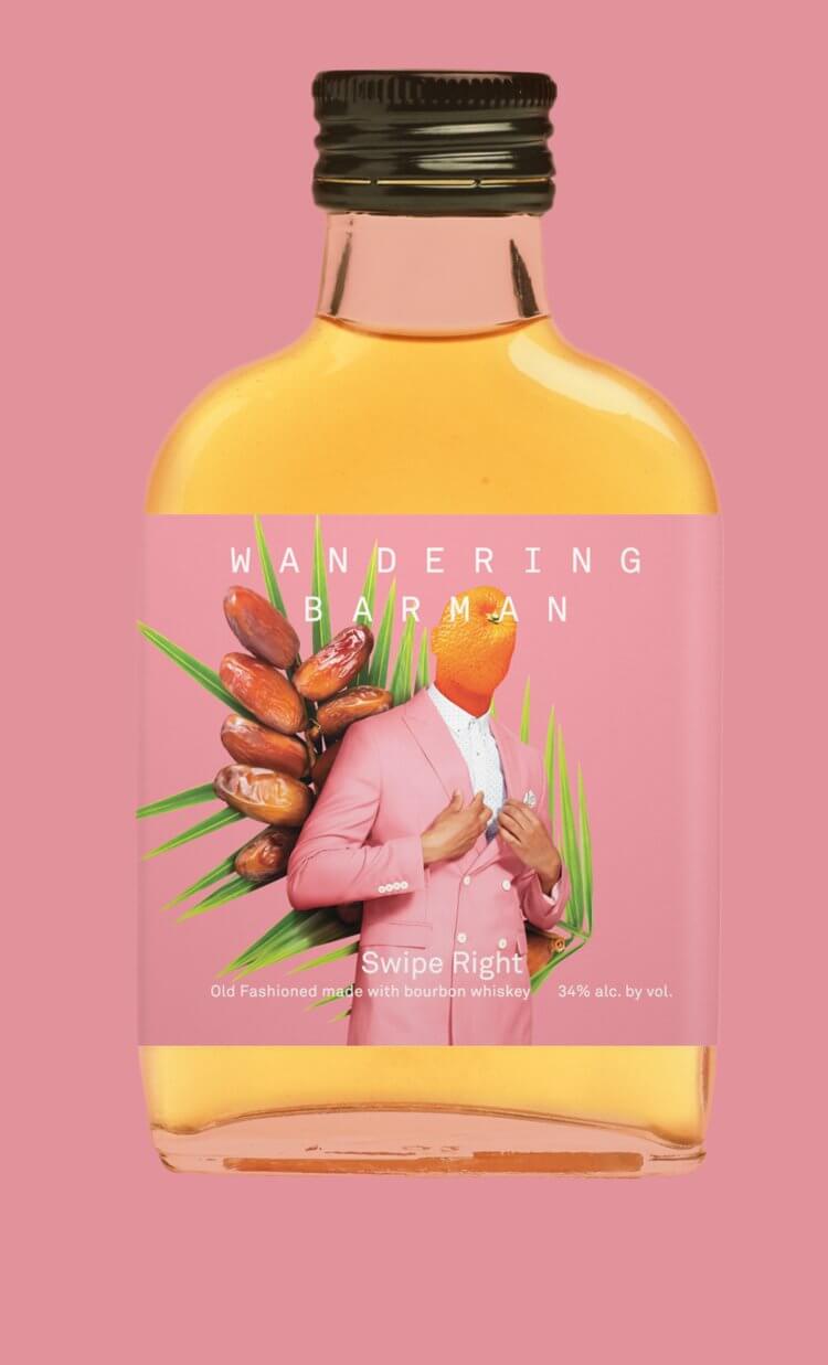 Wandering Barman Swipe Right- Date Bourbon Old Fashioned 100ml Alcoholic Beverages Wandering Barman   