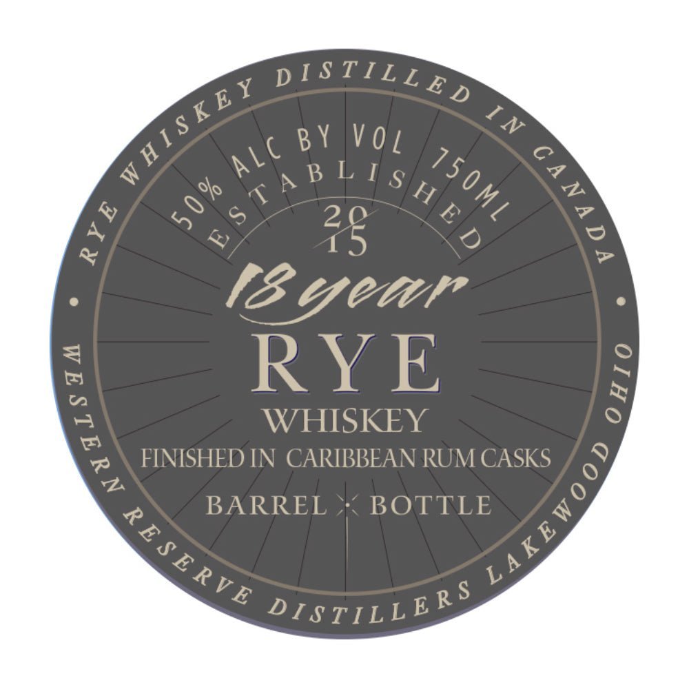 Western Reserve 18 Year Caribbean Rum Cask Finish Rye Rye Whiskey Western Reserve Distillers   