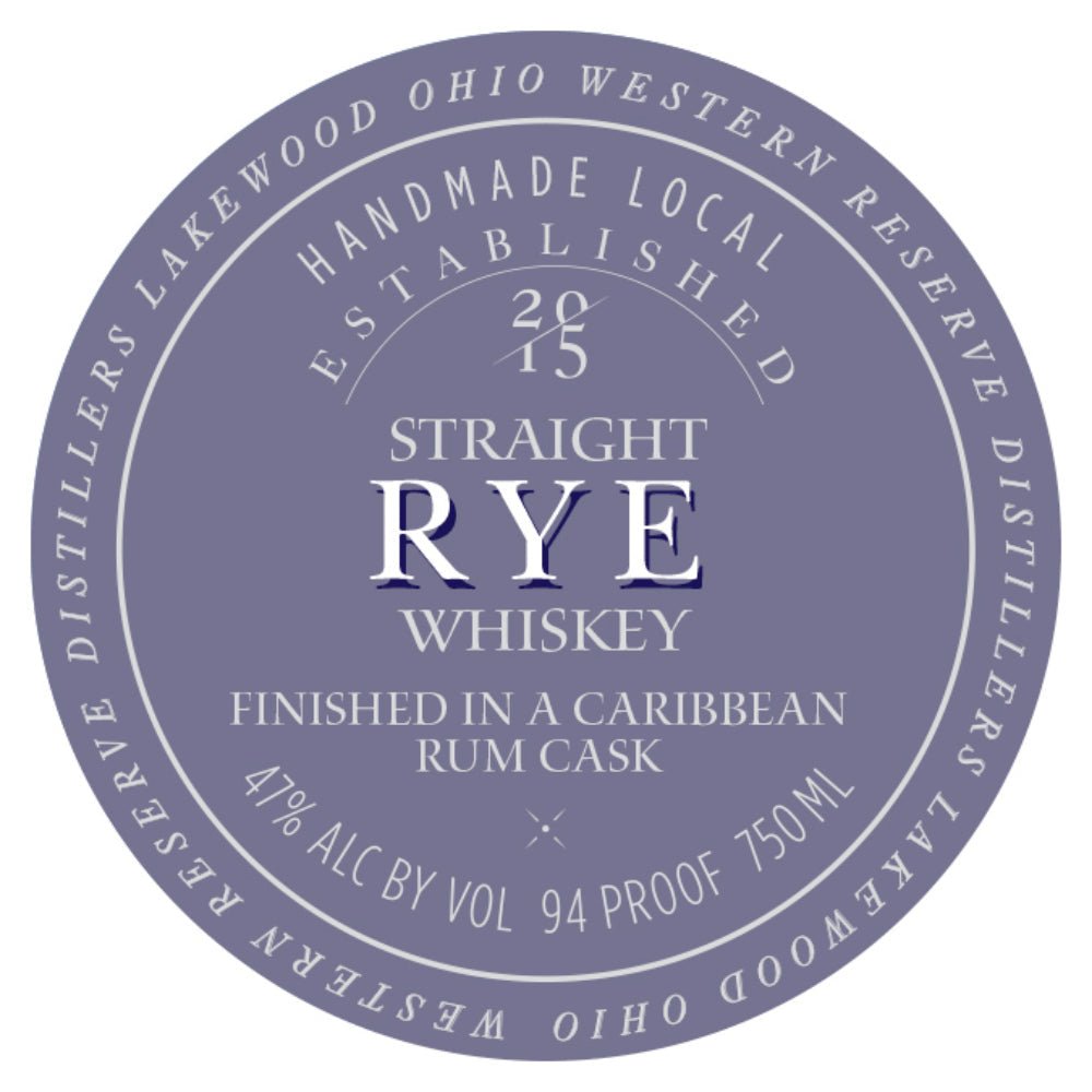 Western Reserve Caribbean Rum Cask Finished Straight Rye Rye Whiskey Western Reserve Distillers   