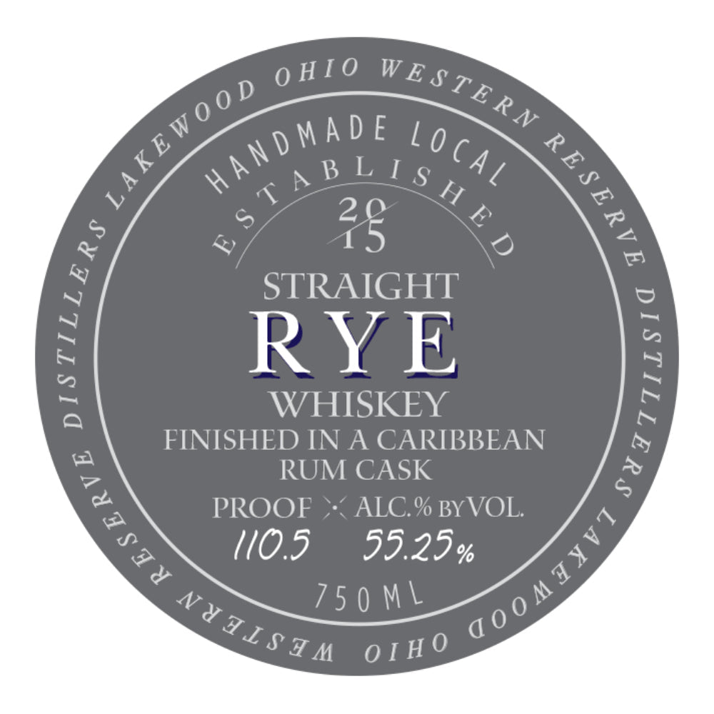 Western Reserve Cask Series Straight Rye Finished in a Caribbean Cask Rye Whiskey Western Reserve Distillers   