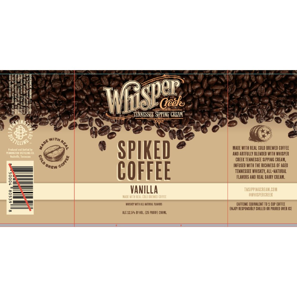 Whisper Creek Spiked Coffee Vanilla Liqueur Whisper Creek