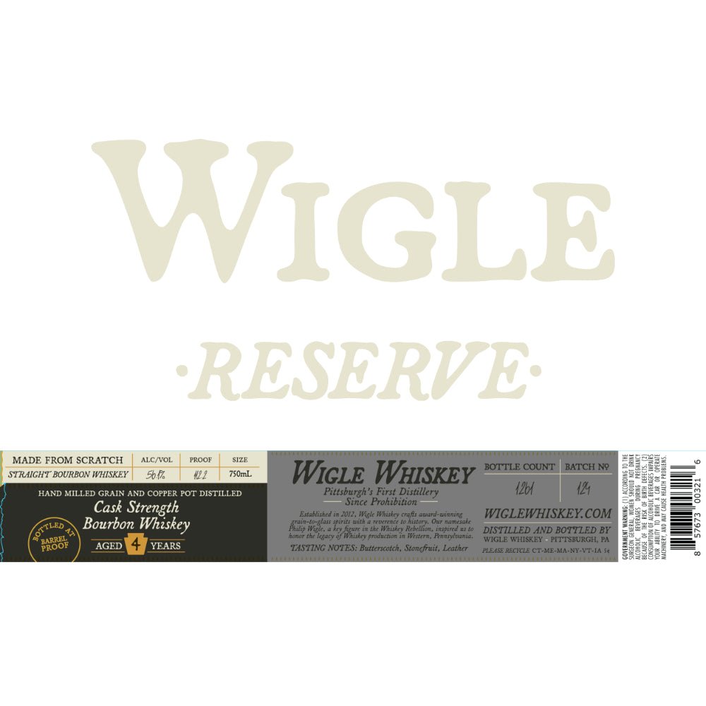 Wigle Cask Strength Bourbon Bourbon Wigle Whiskey   