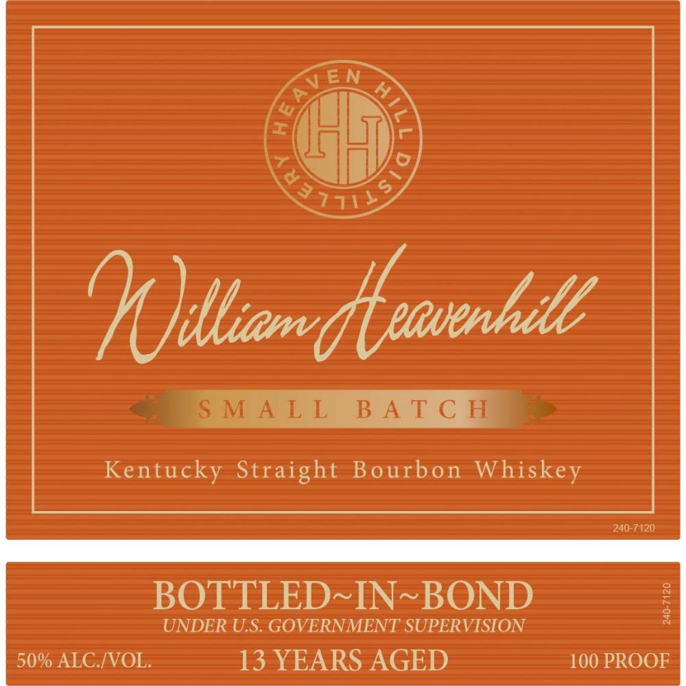 William Heavenhill Bottled In Bond 13 Year Old Bourbon Heaven Hill Distillery