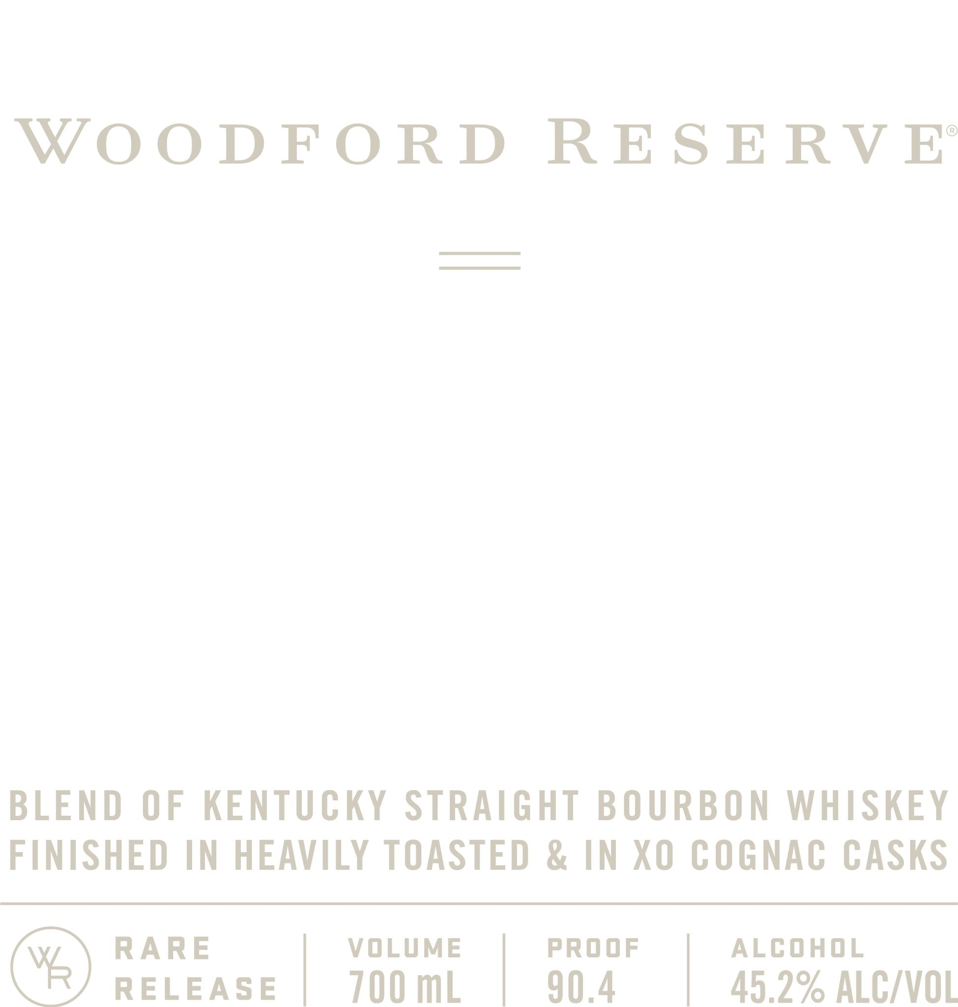 Woodford Reserve Kentucky Straight Bourbon Finished in Heavily Toasted & XO Cognac Casks  Woodford Reserve   