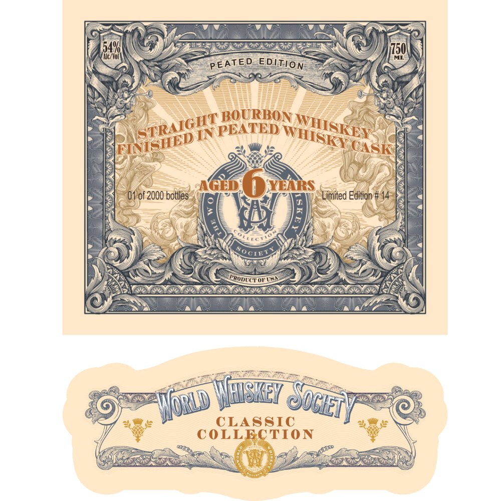 World Whiskey Society 6 Year Old Bourbon Peated Edition Bourbon World Whiskey Society