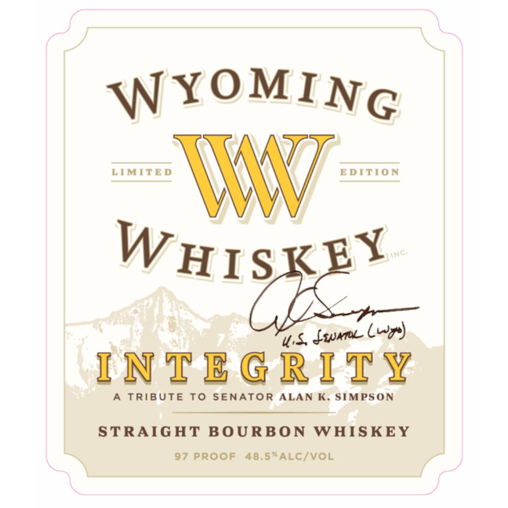 Wyoming Whiskey Integrity Straight Bourbon Bourbon Wyoming Whiskey   