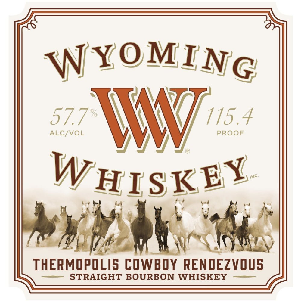 Wyoming Whiskey Thermopolis Cowboy Rendezvous American Whiskey Wyoming Whiskey   