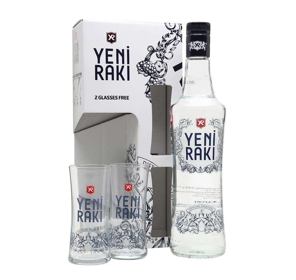 Yeni Raki 2 Glasses Free Gift Set Arak Gift Set  Yeni Raki   